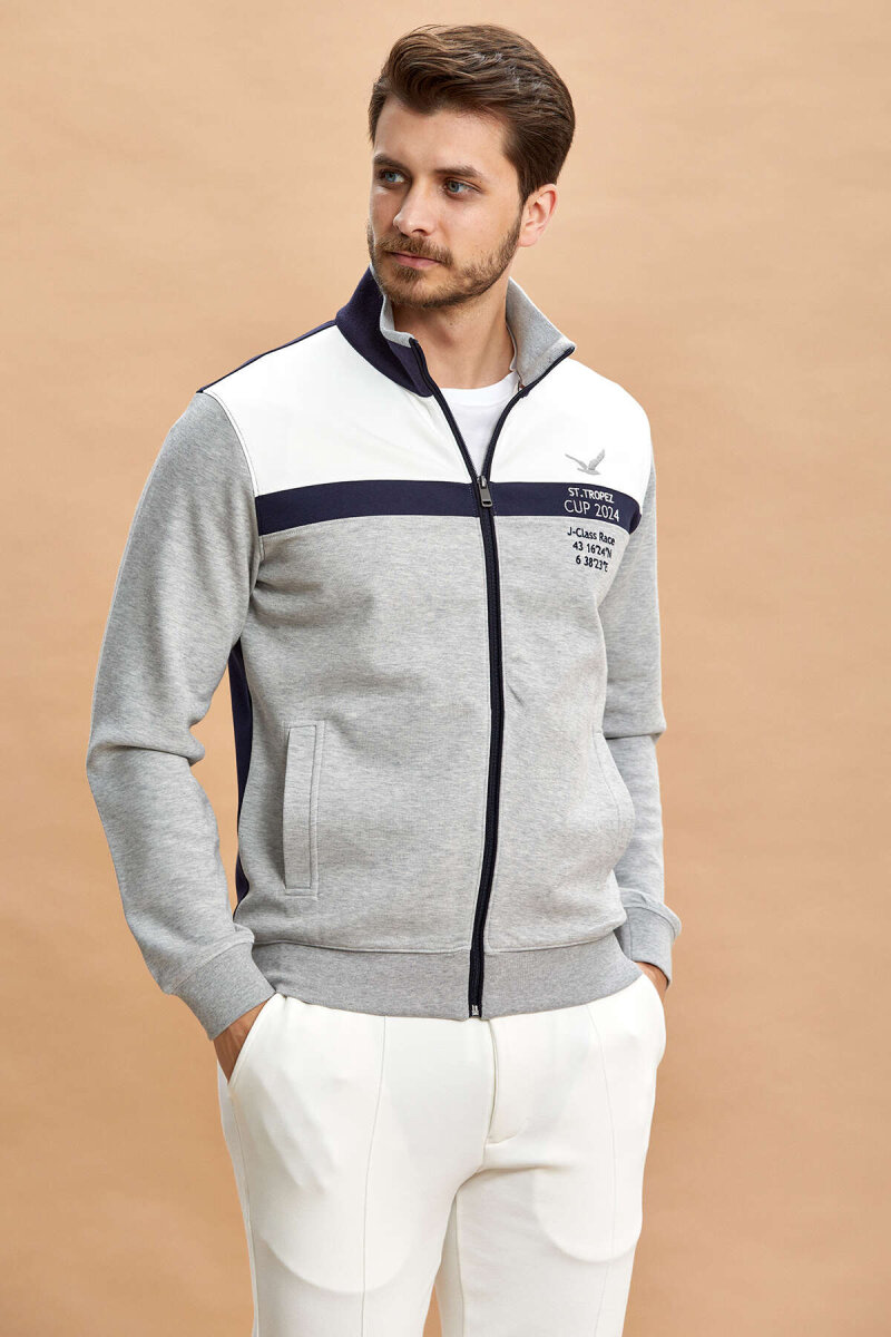 Gray Melange 100% Cotton Sweatshirt - 6