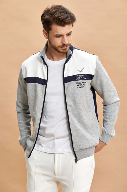 Gray Melange 100% Cotton Sweatshirt - 7