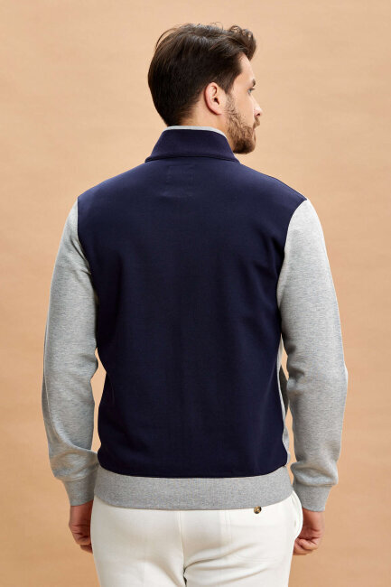 Gray Melange 100% Cotton Sweatshirt - 8