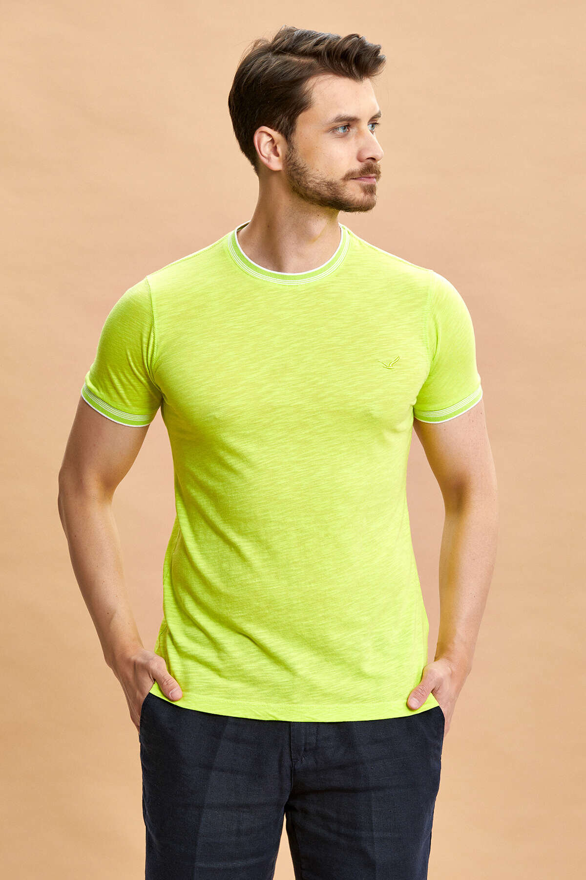 Neon Yeşili Modal Tişört - 6