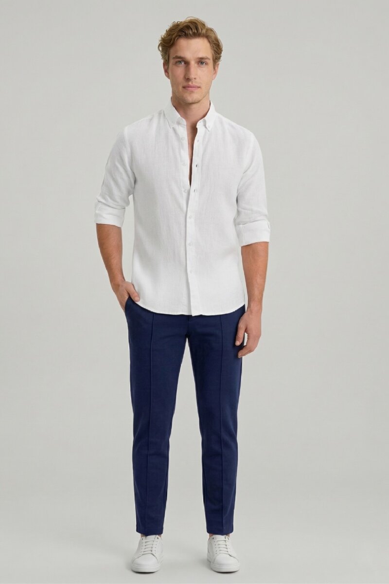 Navy Blue Cotton Sweatshirt Pants (1)