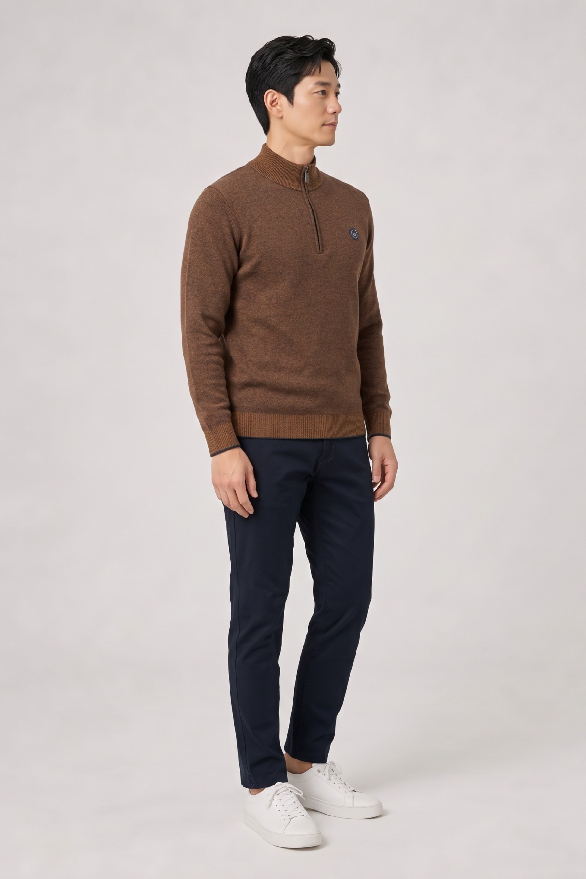 Yellow 100% Cotton Short Zip Sweater - 3