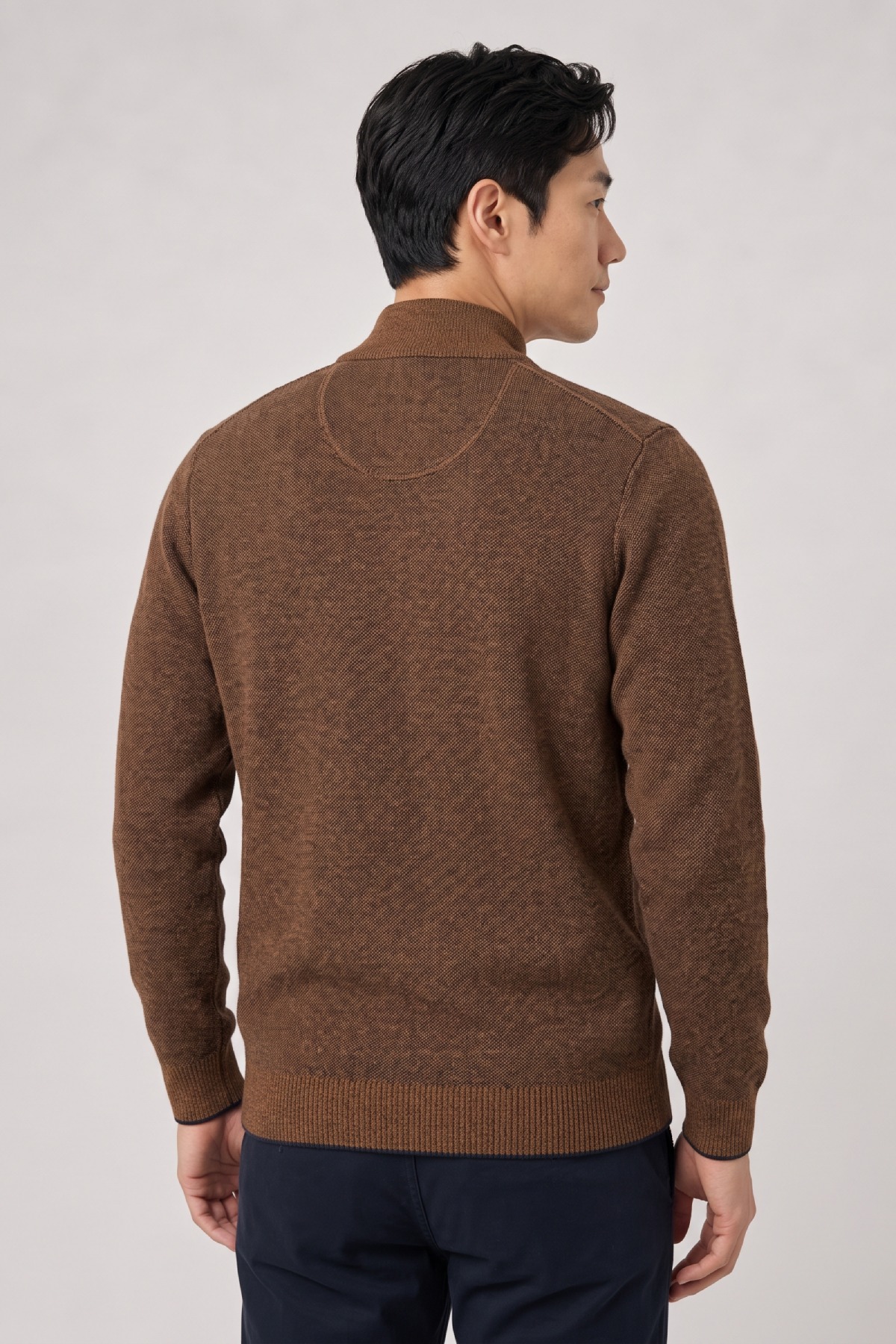 Yellow 100% Cotton Short Zip Sweater - 4