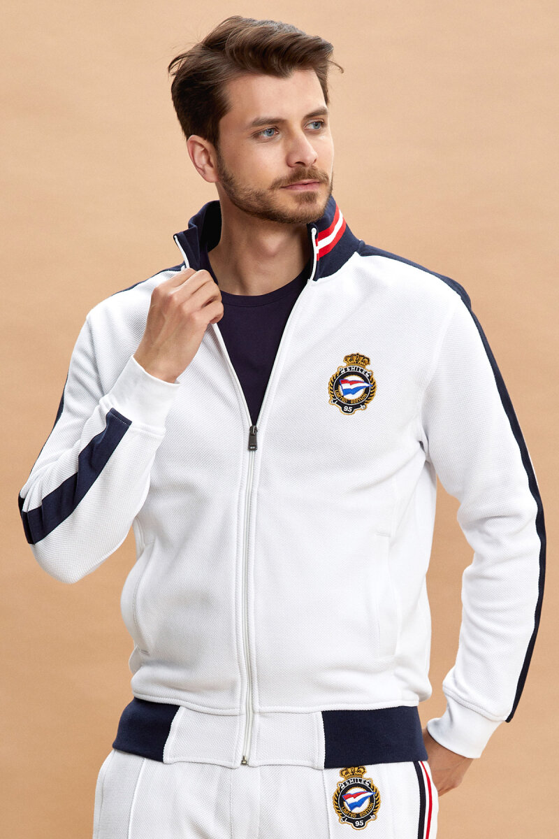 Beyaz %100 Pamuk Sweatshirt - 4