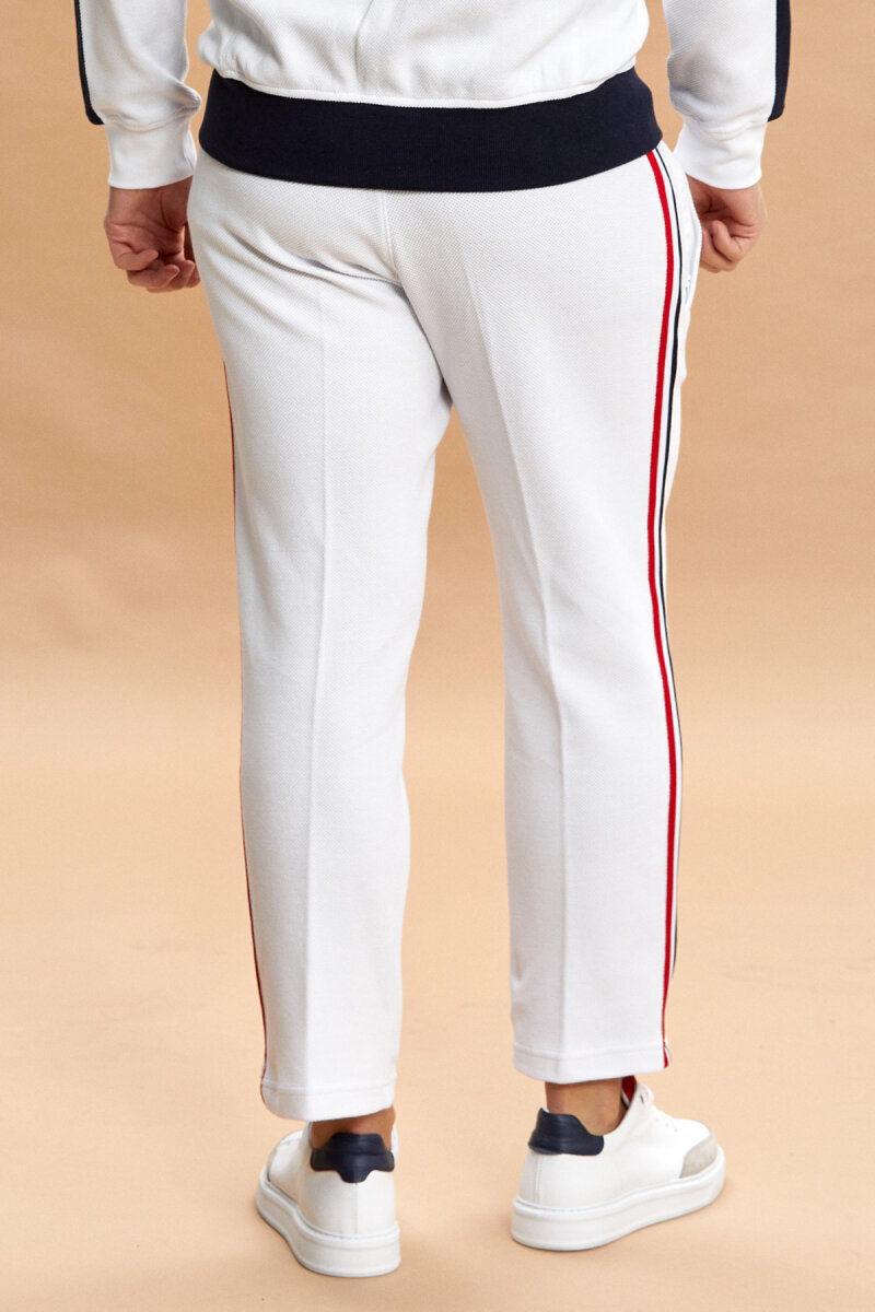 Beyaz %100 Pamuk Sweat Pantolon - 7