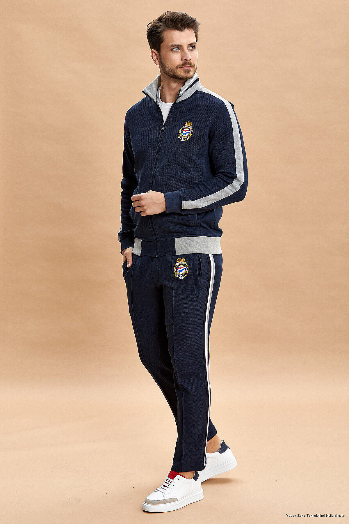 Lacivert %100 Pamuk Sweat Pantolon - 1