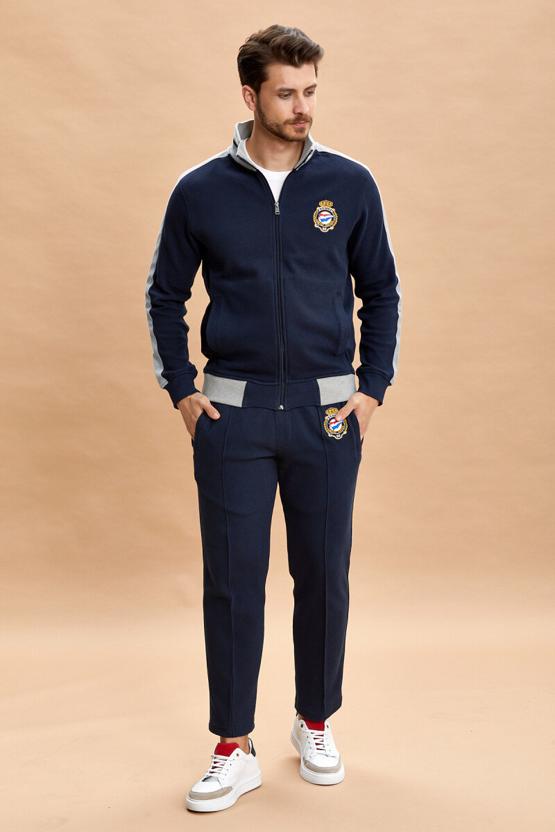 Lacivert %100 Pamuk Sweatshirt - 9