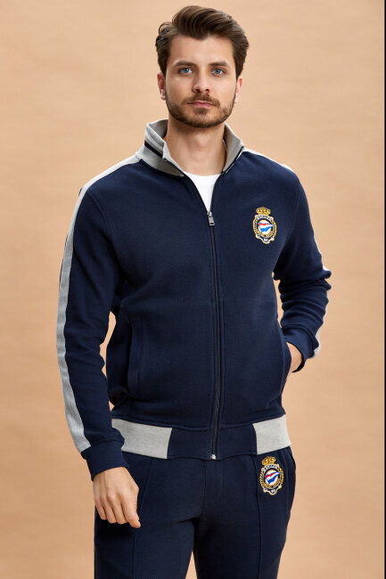 Lacivert %100 Pamuk Sweatshirt - 4