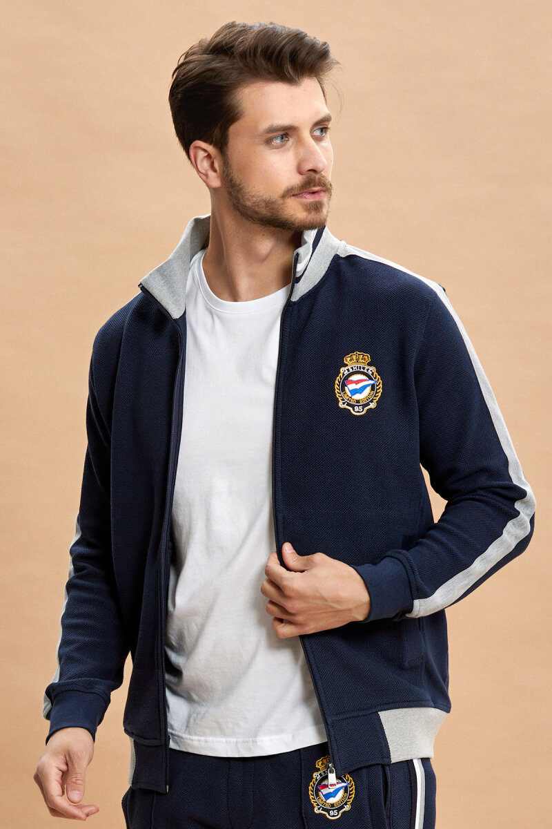 Lacivert %100 Pamuk Sweatshirt - 7