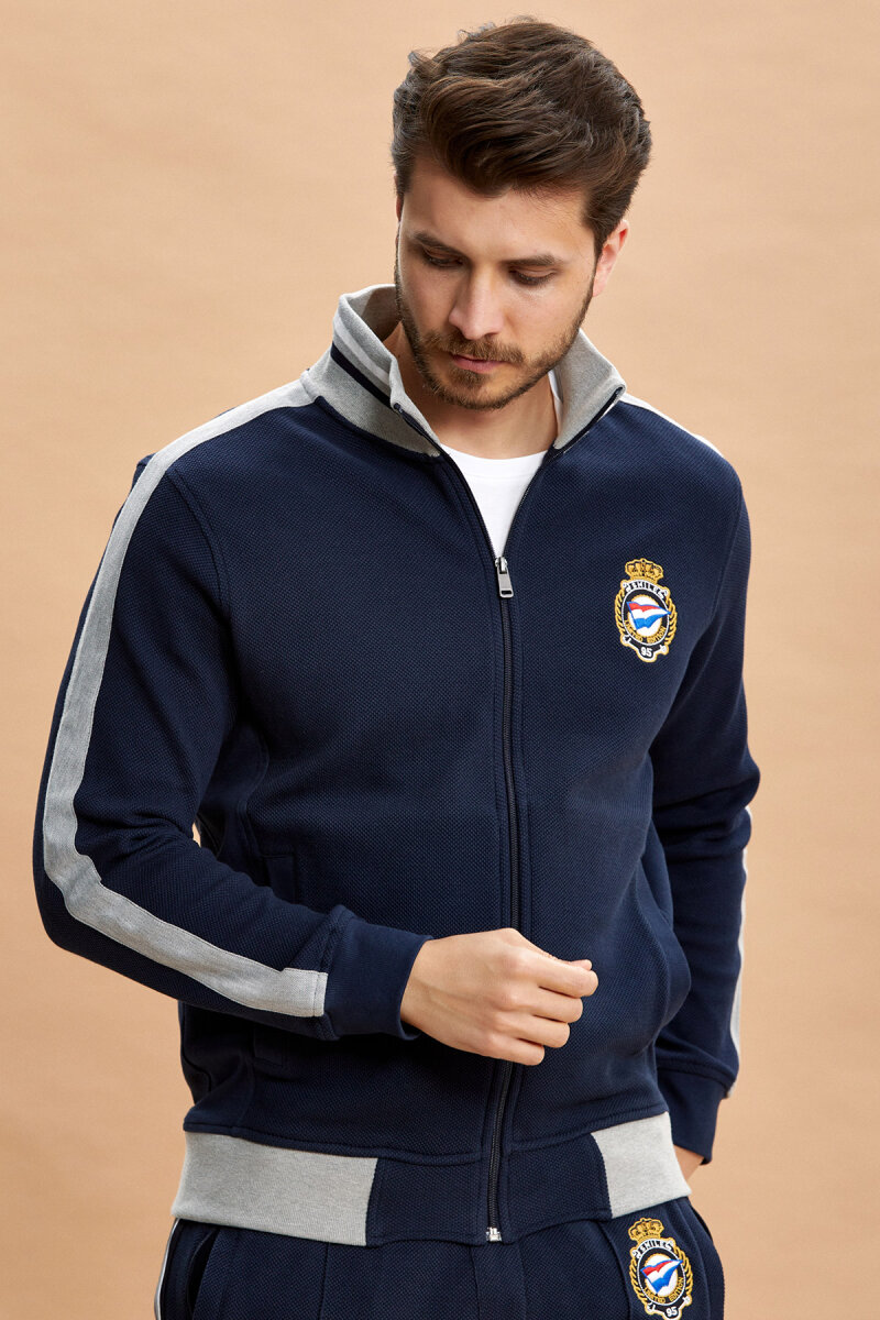 Lacivert %100 Pamuk Sweatshirt - 5