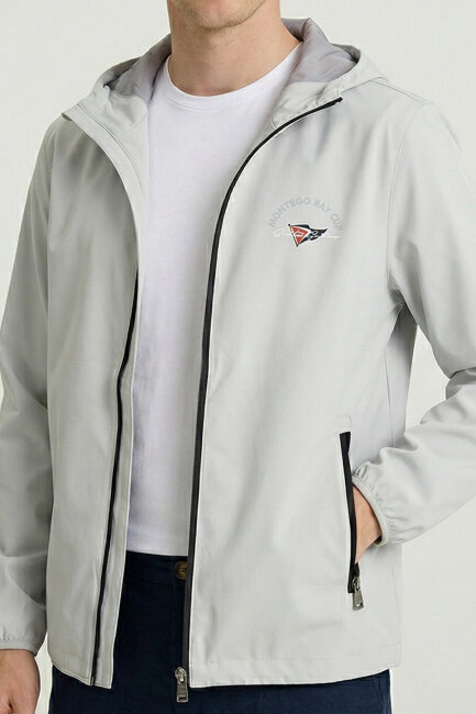 Grey Stretch Hooded Summer Jacket - 4