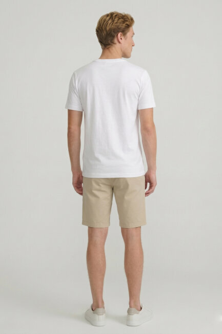 Beyaz %100 Pamuk Tişört - 5