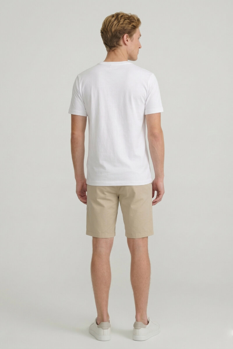 Beyaz %100 Pamuk Tişört - 5