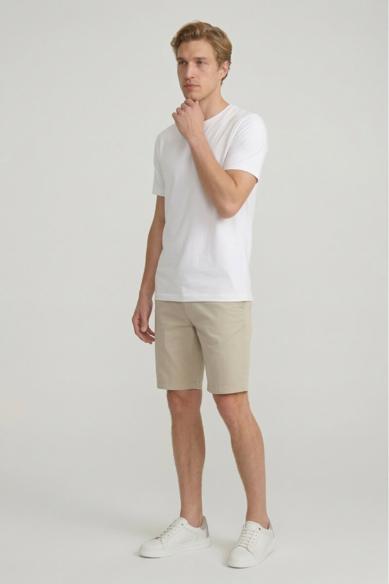 Beyaz %100 Pamuk Tişört - 2