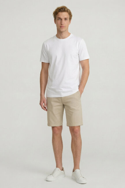 Beyaz %100 Pamuk Tişört - 4