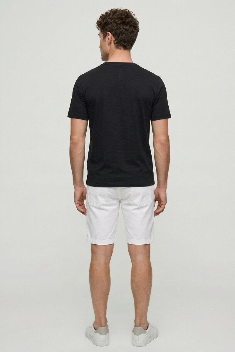 Siyah %100 Pamuk Tişört - 5