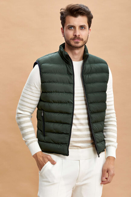 Khaki Puffy Vest