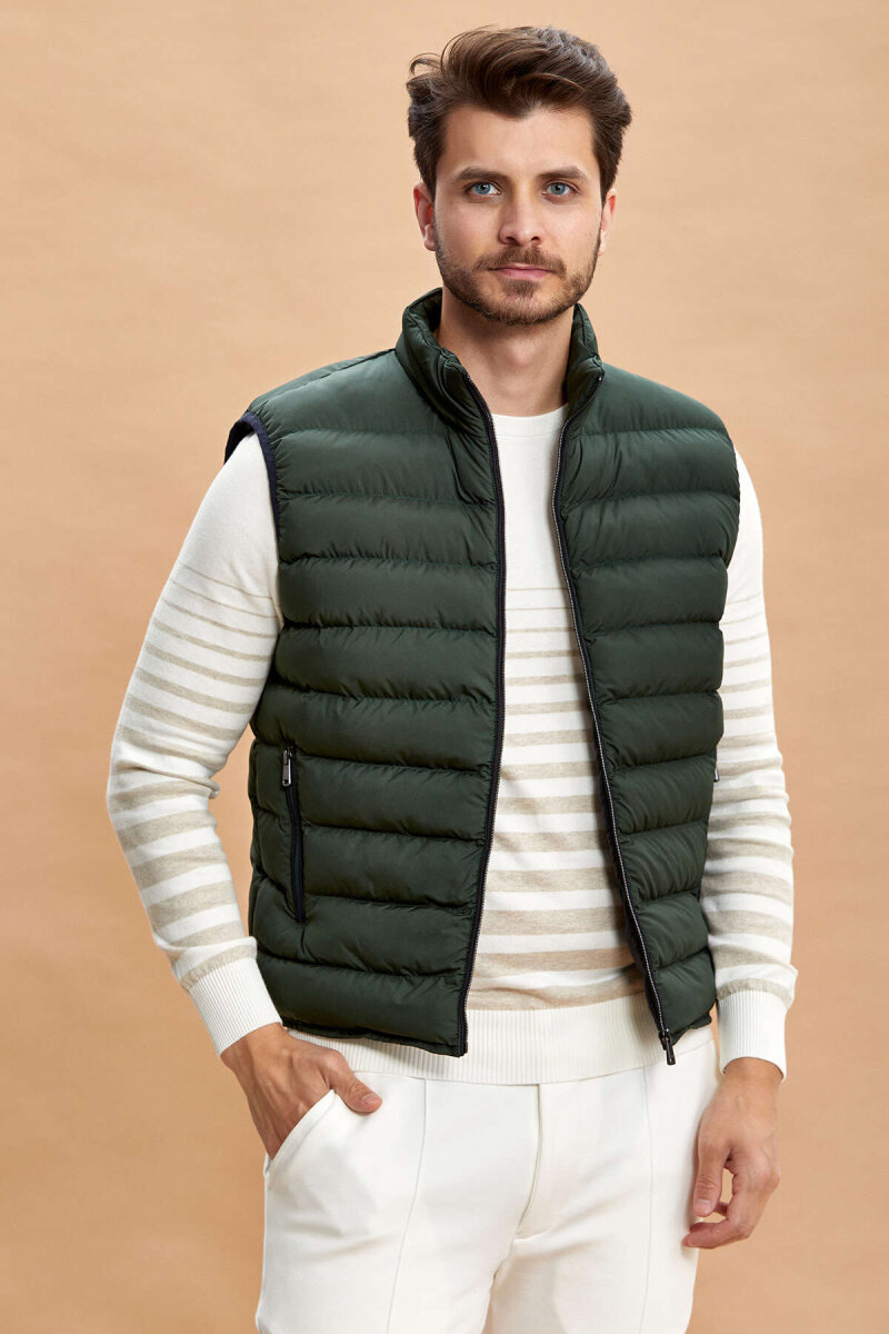 Khaki Puffy Vest