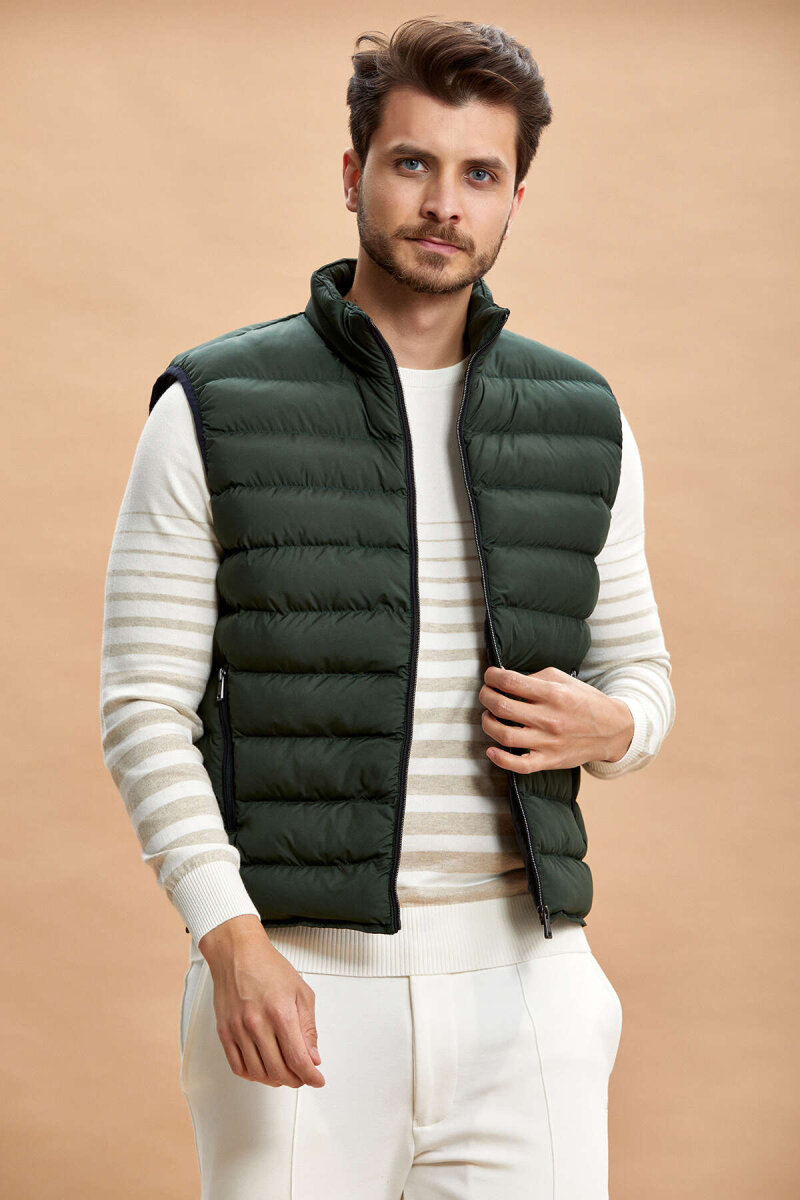 Khaki Puffy Vest (1)