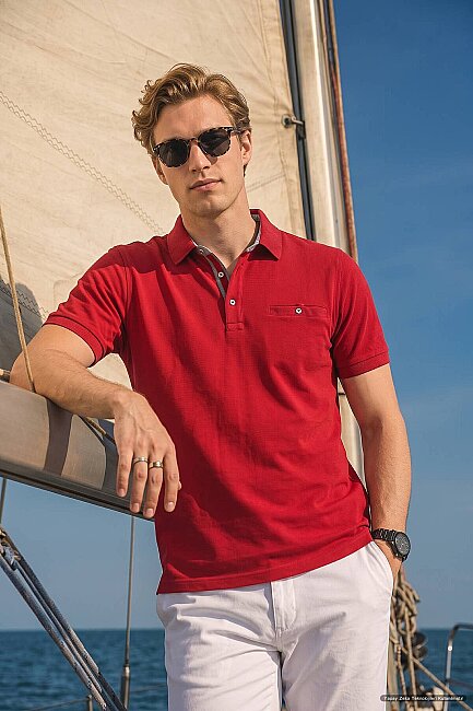 Bordo %100 Pamuk Polo Tişört