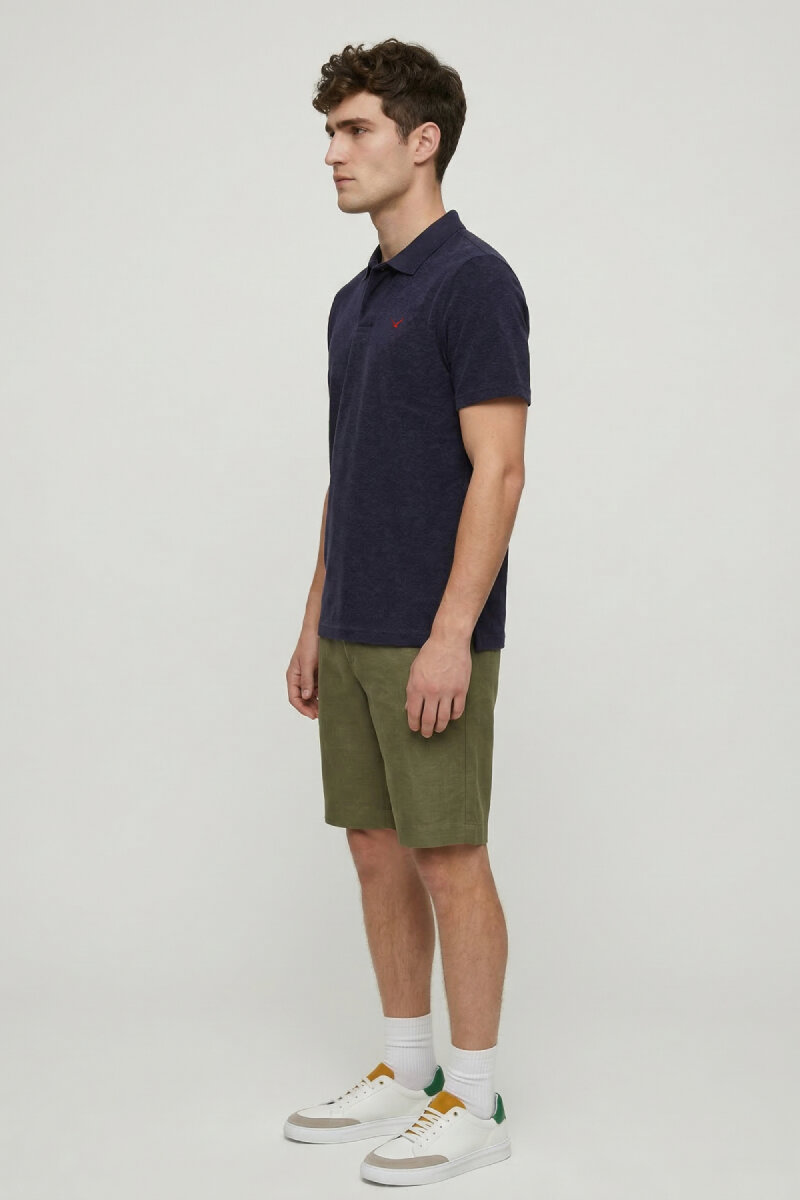 Lacivert %100 Pamuk Polo Tişört - 4