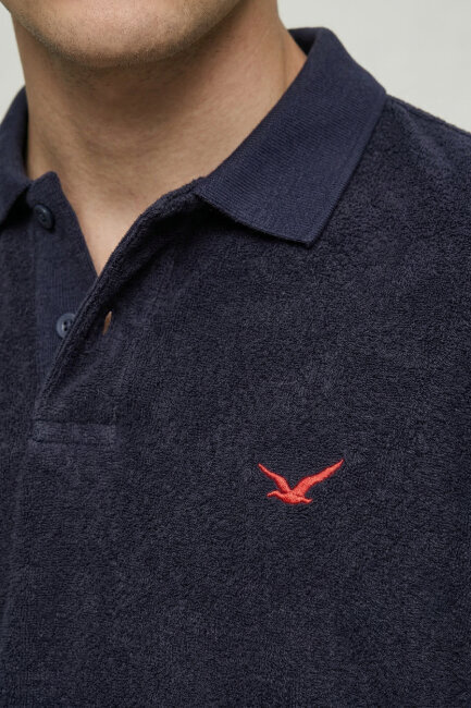 Lacivert %100 Pamuk Polo Tişört - 3