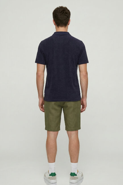 Lacivert %100 Pamuk Polo Tişört - 6