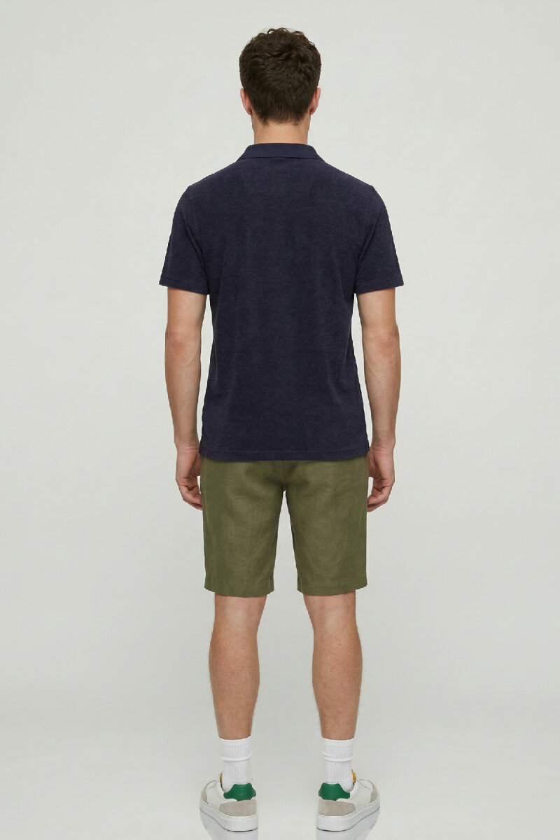 Lacivert %100 Pamuk Polo Tişört - 6