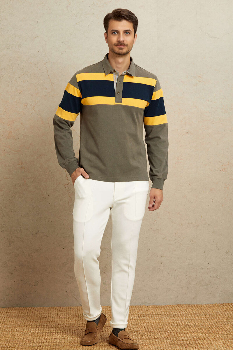 Sarı %100 Pamuk Sweatshirt - 3