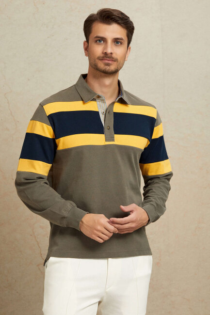 Sarı %100 Pamuk Sweatshirt - 6