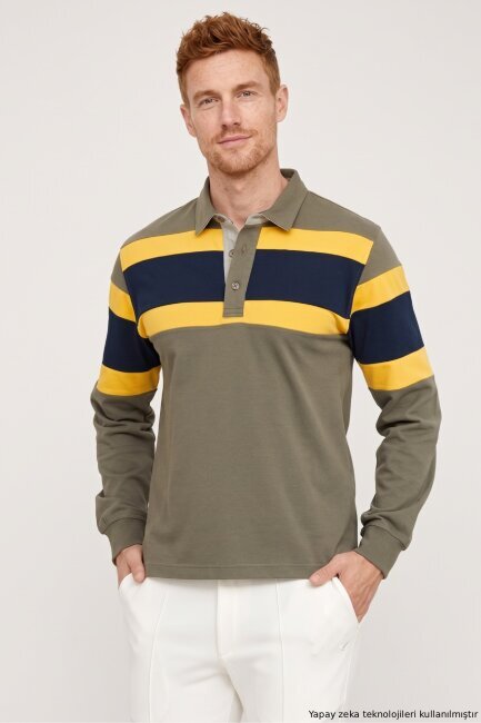 Sarı %100 Pamuk Sweatshirt - 1