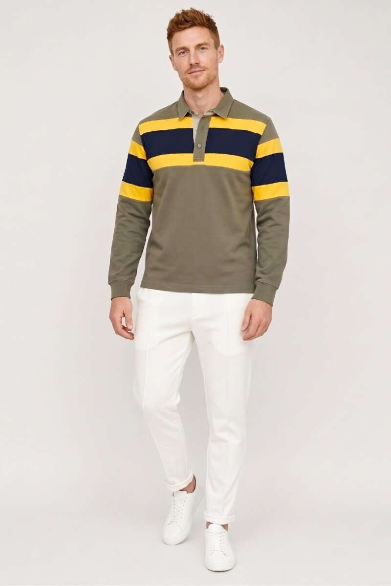 Sarı %100 Pamuk Sweatshirt - 3