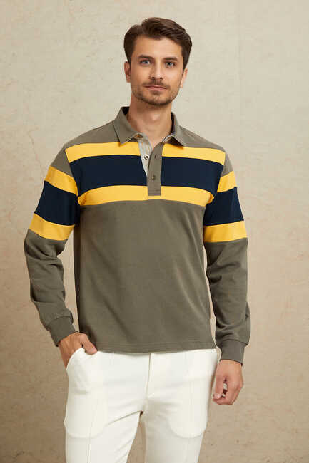 Sarı %100 Pamuk Sweatshirt - 1