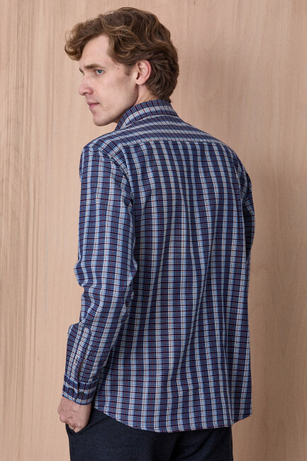 Lacivert %100 Pamuk Gömlek - 6