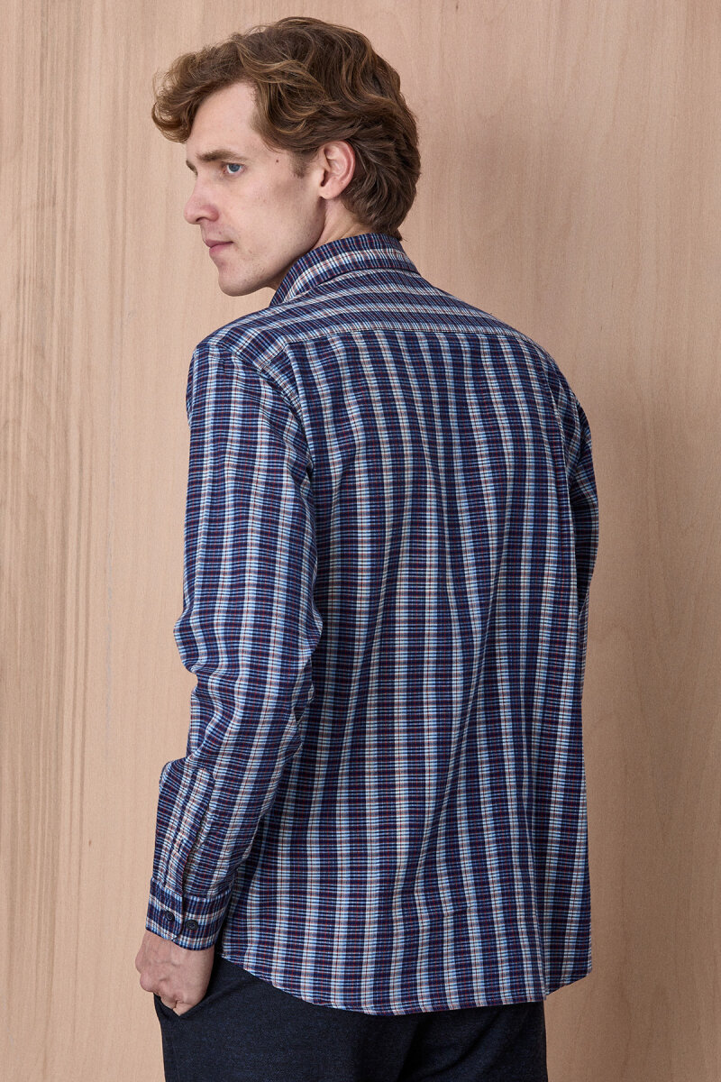 Lacivert %100 Pamuk Gömlek - 6