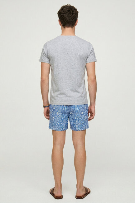 Grey Melange 100% Cotton Printed T-shirt - 6