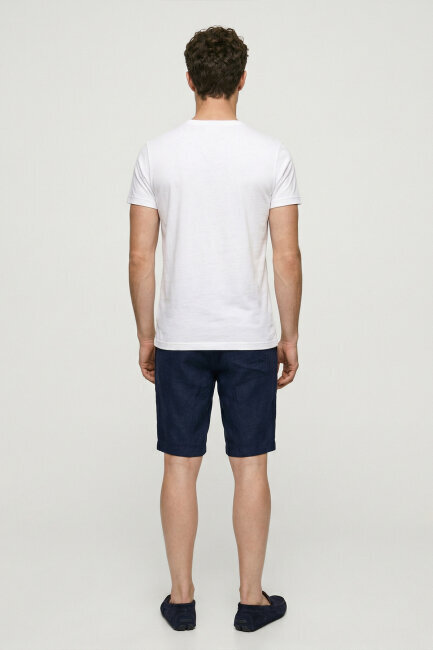 White 100% Cotton Printed T-shirt - 6