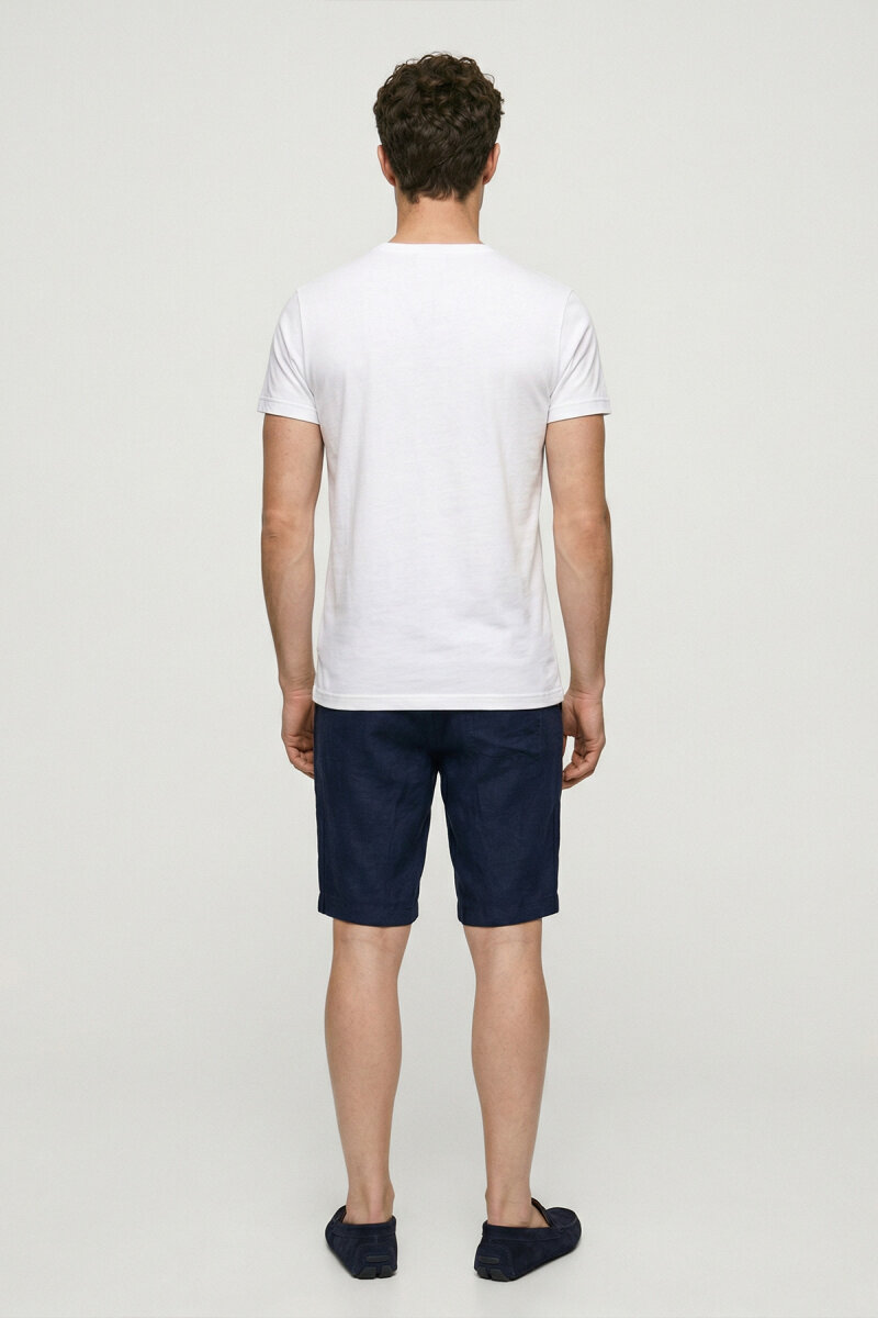 White 100% Cotton Printed T-shirt - 6