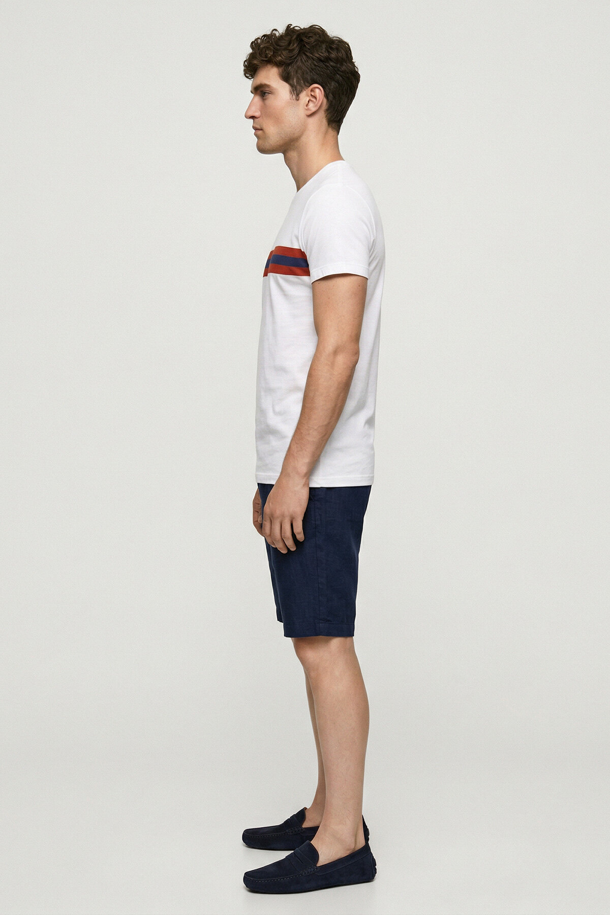 White 100% Cotton Printed T-shirt - 4