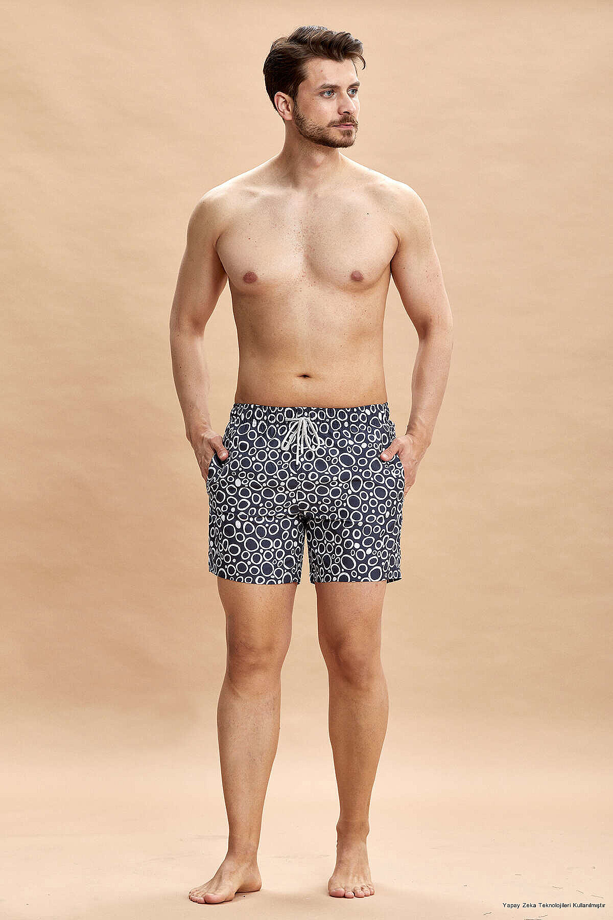 Navy Blue Swim Shorts - 1