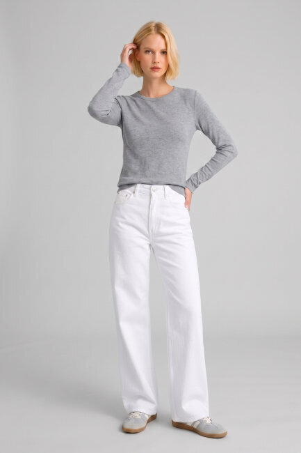 Gri %100 Pamuk Basic Sweatshirt - 2