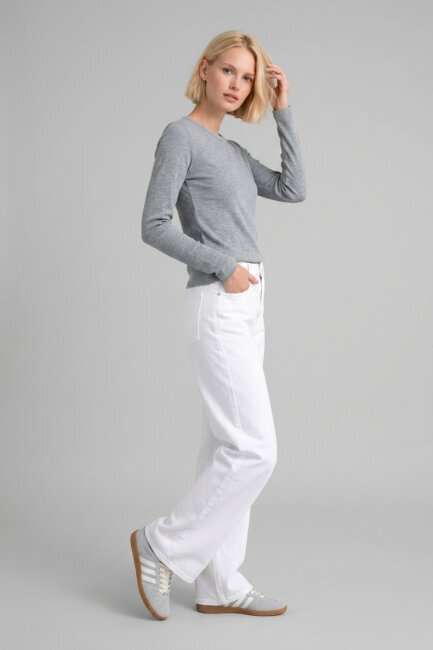 Gri %100 Pamuk Basic Sweatshirt - 4