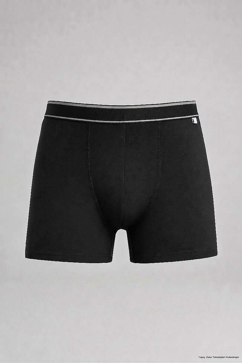 Black Cotton Boxer Shorts