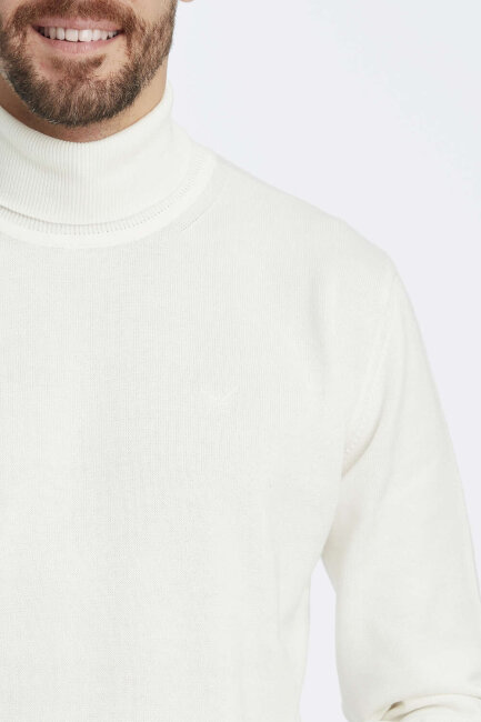 Off-white 100% Cotton Turtleneck Sweater - 3