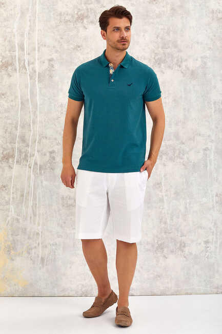 Green 100% Cotton Polo T-shirt 