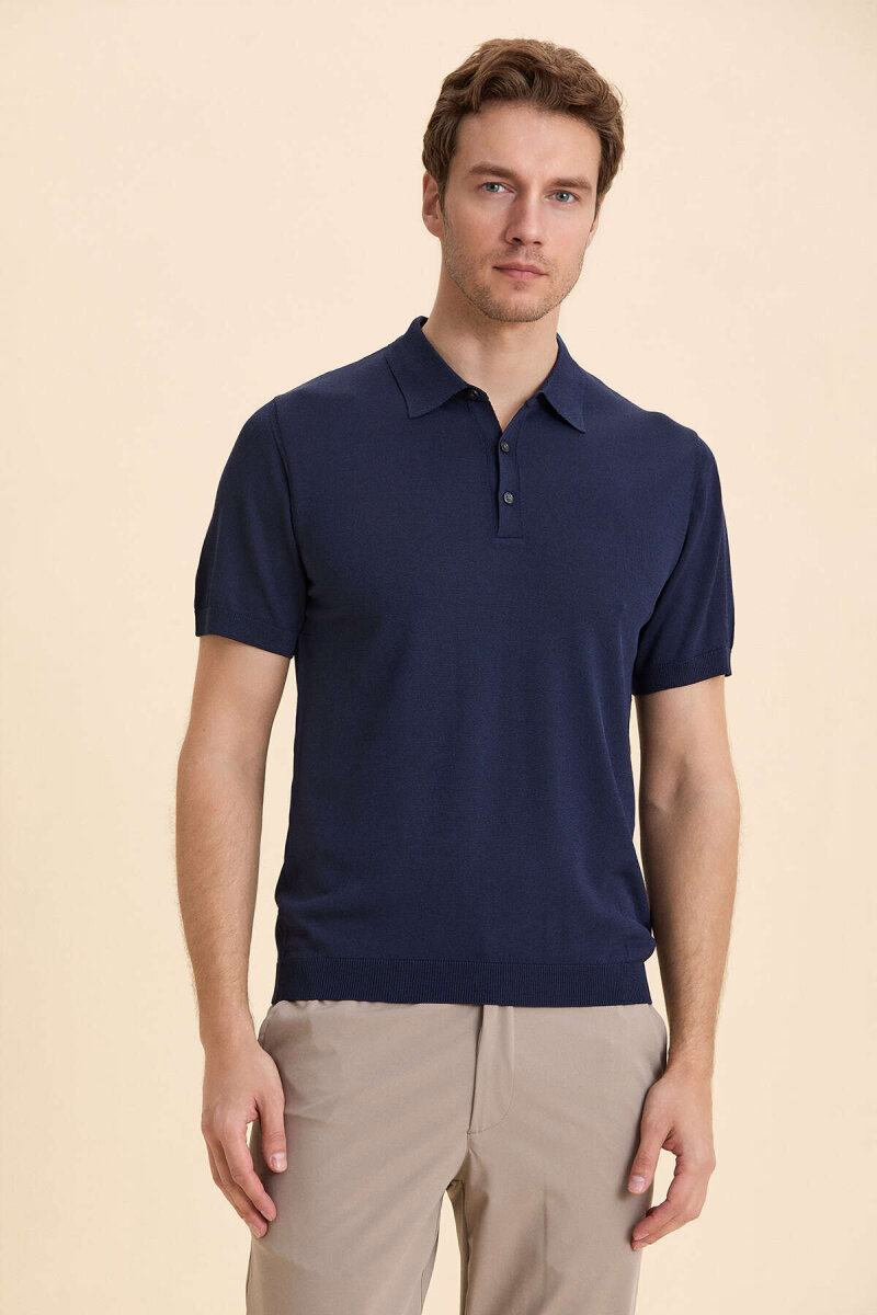Navy Blue Polo Jersey - 2