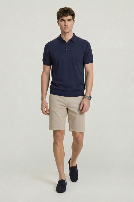 Navy Blue Polo Jersey - 5