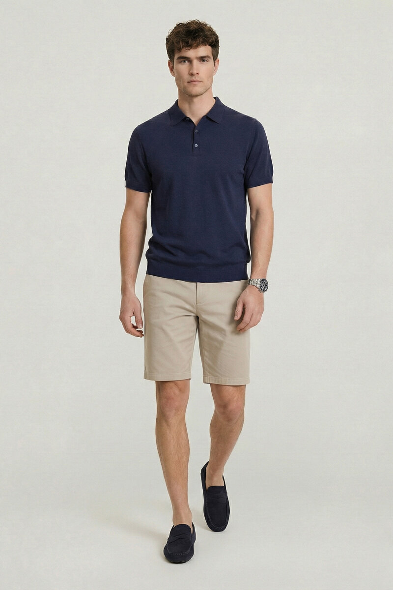 Navy Blue Polo Jersey - 5