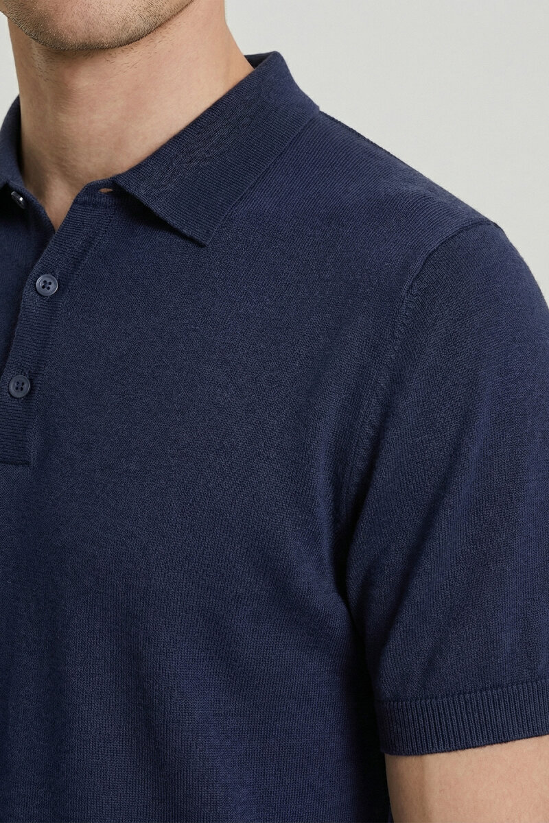 Navy Blue Polo Jersey - 3