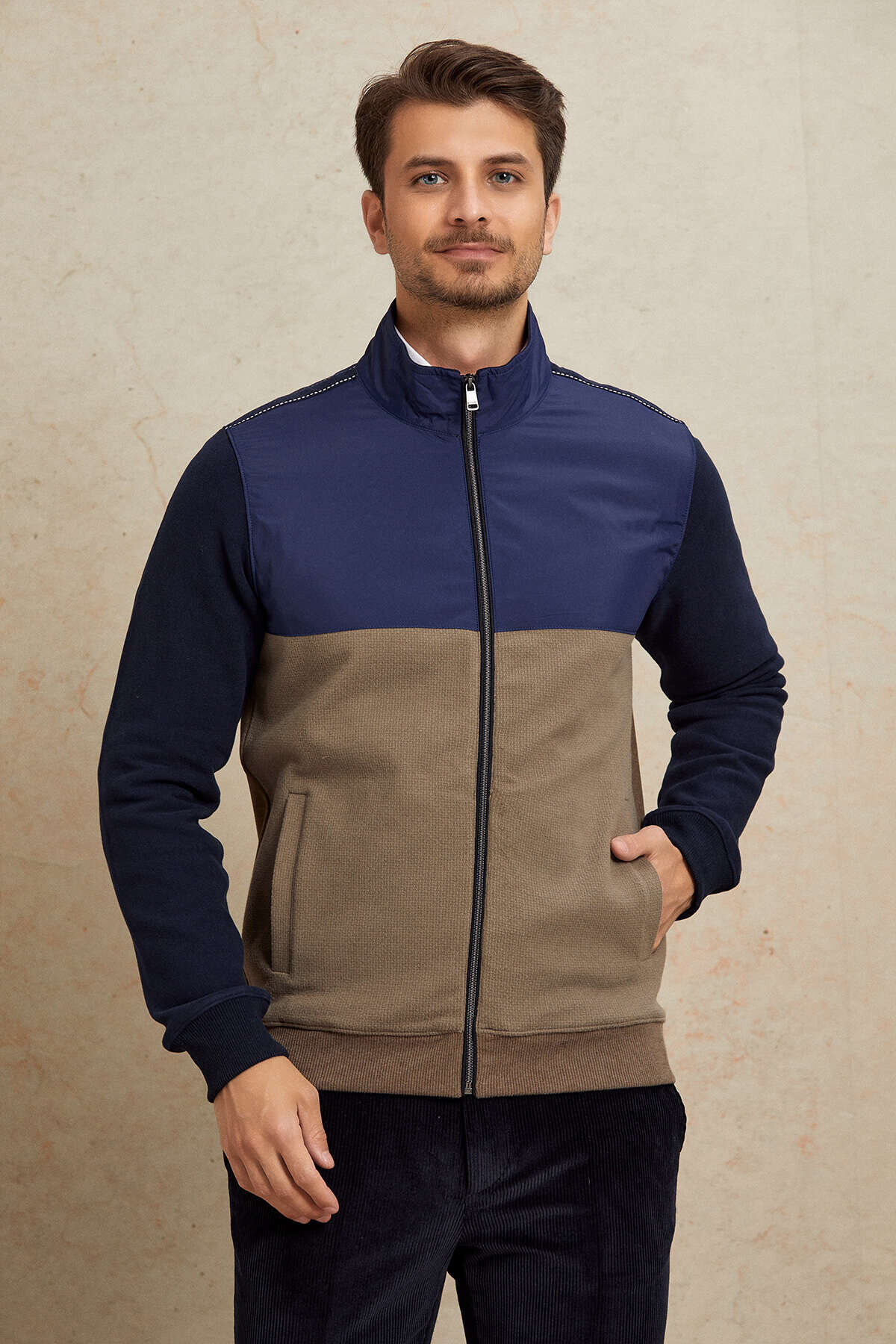 Bej %100 Pamuk Sweatshirt - 6